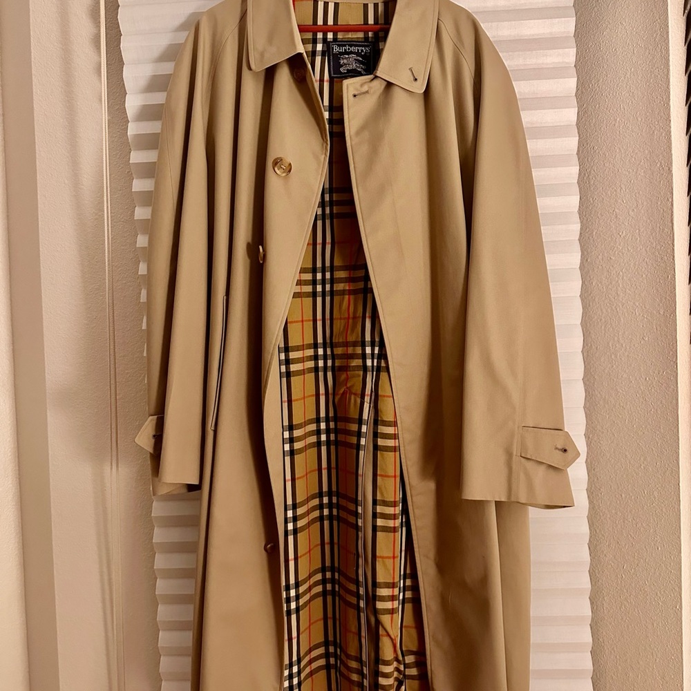 Burberry trench coat.